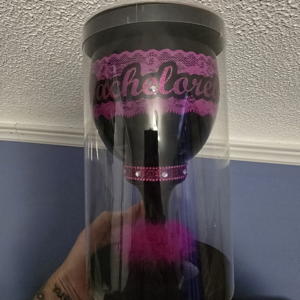 Spencer's Black and Pink Bachelorette Goblet